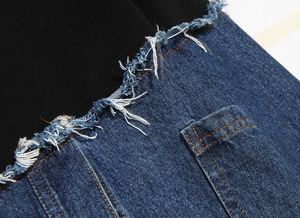 Nueva Sudadera Informal Holgada con Diseño Asimétrico y Combinación de Mezclilla para Mujer, Talla Grande, Sehefashion - Product Image 4