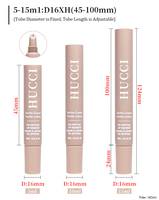 Tube souple vide rose personnalisé OEM D16 5ml-15ml pour emballage de soins de la peau, sérum pour les lèvres, gel, baume à lèvres, gloss, tube à presser pour l'emballage des soins des lèvres