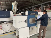 Máquina de Moldeo por Inyección Horizontal Eléctrica con Control PLC, Motor Automático, Brazo Robótico, Tornillo para Materiales PE/PP/PC de Alta Calidad
