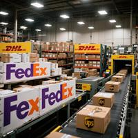 Agent d'expédition Express UPS DHL FedEx, service porte-à-porte de la Chine vers le Ghana, l'Algérie, le Royaume-Uni, les États-Unis, Oman, transitaire