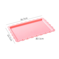 Assiette plate rectangulaire en plastique - Design minimaliste moderne pour usage hôtelier, idéale pour les fruits, desserts, collations et pâtisseries