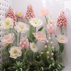 Large 3D <b>Artificial</b> <b>Flowers</b> Silk Organza Paper Floral Art for Mall Display Wedding Scene Handmade Decoration - Product Image 6