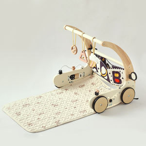 OEM nuova vendita calda pieghevole multifunzionale per camminare Fitness Stand in legno chiaro <span class=keywords><strong>passeggino</strong></span> per bambini per bambini che camminano bene Set per bambini - Product Image 4