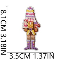 Parches Bordados de Cascanueces, Figuras de Ballet Navideñas, Apliques Termoadhesivos, Decoración Navideña Rosa Pastel para Chaquetas, Accesorios DIY