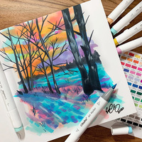 Ohuhu Marqueurs Alcool Marqueur Pad Sketchbook 200GSM 78 Feuilles