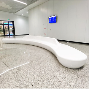 Silla de Espera en Forma de L de Fibra de Vidrio, Muebles Comerciales Modernos y Duraderos, Asiento Interior - Product Image 4