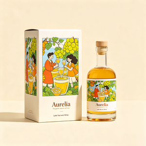 Boîte en papier personnalisée écologique avec couvercle et base, dorure à chaud, pour vin blanc doux récolté tard, emballage cadeau - Product Image 2