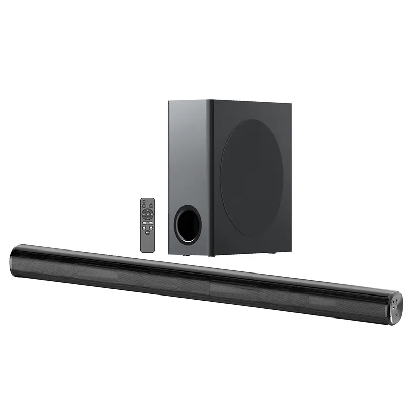 Mini barra de som com alto-falante bluetooth para tv, mini subwoofer com 2.1 canais para tv home theater