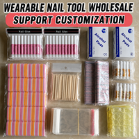 Kit de préparation des ongles professionnel OEM, nouveau design, pour ongles à presser, mini-set 3 pièces, comprenant lime à ongles, bâtonnets d'alcool et bâtonnets d'orange, format compact