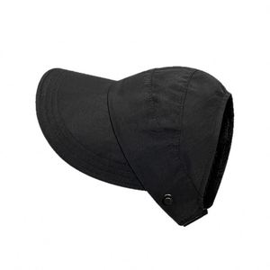 Chapeau d'été à visière style Lu Si, avec support pour masque, séchage rapide, en polyester/nylon, à large bord, protection solaire, fin, demi-chapeau. - Product Image 5
