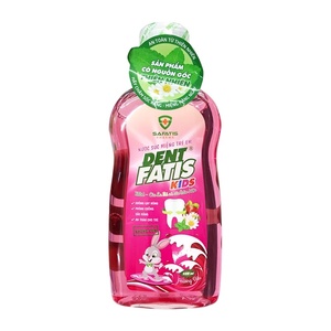 DentFatis 250ml Fresh Strawberry Flavor Antiseptic <b>Mouthwash</b> Alcohol-Free Kids Oral Health Care with Antibacterial Properties - Product Image 3