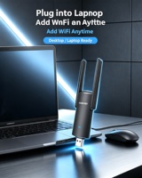 COMFAST CF-924AC V2 Adaptador WiFi Externo USB3.0 de Doble Banda 1300Mbps RTL8812BU 2.4G&5.8G Dongle USB Inalámbrico para Laptop/Escritorio