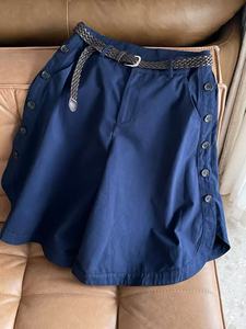 <span class=keywords><strong>Pantaloni</strong></span> Casual Larghi in Cotone Kaki da <span class=keywords><strong>Donna</strong></span>, con Cintura Decorativa e <span class=keywords><strong>Bottoni</strong></span> <span class=keywords><strong>Laterali</strong></span>, Gamba Larga e Lunghezza Corta - Product Image 6