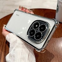 Étui de téléphone portable transparent en TPU souple antichoc avec côtés électro-plaqués de couleur pour Redmi Note 15 14 13 Pro 15C 14C 13C