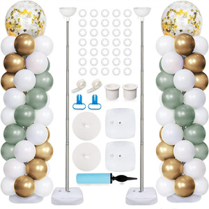 Support de colonne de ballons réglable pour décoration d'arche de mariage et d'anniversaire, ensemble de poteaux télescopiques avec support de ballons - Product Image 1
