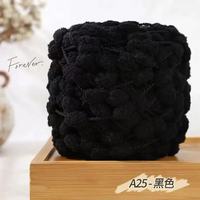 Lot de 2 pelotes de fil chenille Xinhai, 100g chacune, 100% polyester, ultra doux, anti-boulochage, haute ténacité, pour tricot à la main et crochet, avec pompons