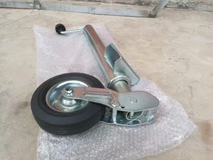 <span class=keywords><strong>Roue</strong></span> <span class=keywords><strong>jockey</strong></span> de remorque pliante <span class=keywords><strong>automatique</strong></span> de 60mm avec cric de langue de remorque à enroulement supérieur de 300mm avec <span class=keywords><strong>roue</strong></span> de 10" - Product Image 3