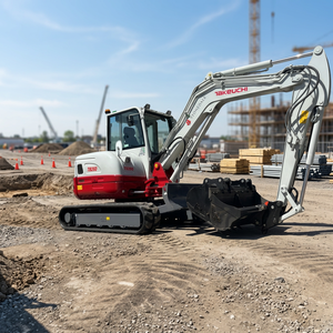 Mini-excavatrice sur chenilles Takeuchi TB260, moteur hydraulique Denison, cylindre hydraulique, 3,5 tonnes, excavatrice compacte pour la construction - Product Image 3