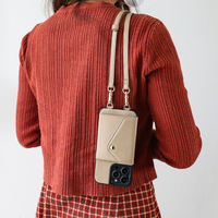 Housse en cuir à la mode pour étui de téléphone avec porte-cartes accessoires de téléphone portable
