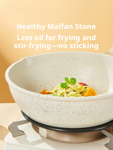 Ensemble de wok et <span class=keywords><strong>casserole</strong></span> antiadhésifs pour la maison, ustensiles de cuisine en <span class=keywords><strong>pierre</strong></span> Maifan - Product Image 5