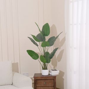 Artificial Banana <b>Tree</b> Real Touch Leaf Plastic Water Resistant Eco-Friendly for Office Easter Green Indoor <b>Decoration</b> - Product Image 4