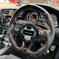Volant personnalisé forgé avec écran LED et palettes de changement de vitesse magnétiques pour Volkswagen Golf 7 MK7 GTI GTD GTE R – Amélioration Volante