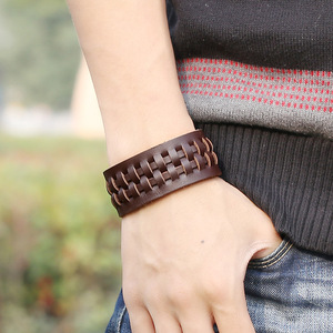 Pulsera de Cuero con Hebilla Ancha y Remaches Estilo Punk, Brazalete de Cáñamo Trenzado para Hombre y Mujer, Regalo de Joyería - Product Image 5