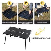 Table pliante moderne d'extérieur en alliage d'aluminium ultra-légère, imperméable, durable, pour le camping, la salle à manger, la cour, personnalisable