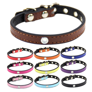 Collares de Cuero PU para Perros y Gatos, Diseño Personalizado Colorido, Tallas XXS, <span class=keywords><strong>XS</strong></span>, S, M, L, XL - Product Image 1