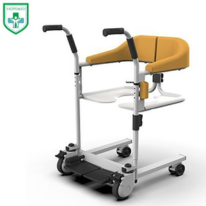 HOPMED Motion Transfer Chair With Wheels For Bathing And <b>Commode</b> Use <b>Portable</b> Hospital Chair For Disabled And Elderly Patients - Product Image 3