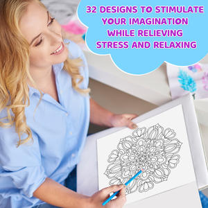 Groothandel Custom Mandala & Doodle Kleurboeken, Creatieve Activiteit Boeken Voor Kinderen En Volwassenen Stress Verlichting - Product Image 4