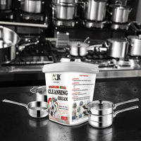 La crème nettoyante personnalisable en acier inoxydable de 500g protège la surface du robinet et du capot de cuisinière produits chimiques ménagers polyvalents