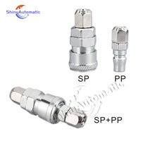 Konektor Selang Pneumatik Tipe C, Quick Coupler Pelepas Cepat Kompresor Udara, Sambungan Cepat Tabung Udara Pneumatik