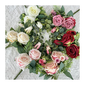 Vente en gros MayneX7DSP-B roses artificielles Ros pour la décoration de la maison de mariage - Product Image 4