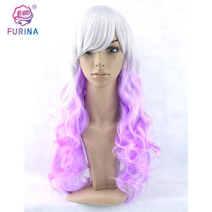 Usine prix de gros coloré Cosplay <span class=keywords><strong>Anime</strong></span> perruque longue ondulée synthétique Cosplay perruques Super mode et Cool <span class=keywords><strong>coiffure</strong></span> pour Cosplay - Product Image 6