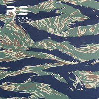 Tissu camouflage rayé tigre en nylon 500D imperméable bleu, design tactique pour vêtements de sport, textiles de maison, vêtements - pour garçons et filles