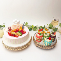 Support à gâteau doré ajouré, lot de 3 pièces, présentoir rond pour desserts, idéal pour centre de table de mariage et décoration de table de fête