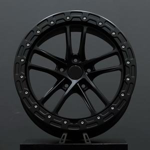 Rines Negros Cóncavos Profundos de 17 18 19 20 22 24 Pulgadas, 5x112/5x114.3/5x115/5x120, para Carreras de <span class=keywords><strong>Drag</strong></span>, Rines Forjados para A90 Beadlock - Product Image 2