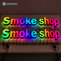 Enseigne géante LED 3D à éclairage frontal, changeante de couleur RVB, pour centre commercial, place publique, événement