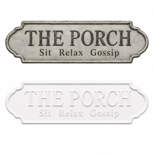 Letrero Metálico Vintage de Estilo Rústico y Divertido con la frase 'The Porch Sit Relax Gossip', para Porche, Patio de Casa de Campo, Arte de Pared - Product Image 1