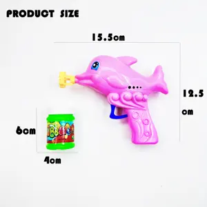 Arma de brinquedo para crianças, máquina de bolhas de desenho animado portátil, pistola de bolhas de pressão manual