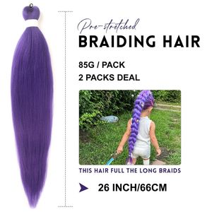Peluca de Anime Witch Hunters Cos Rumi Rumi para Niños, Trenzas Trenzadas Moradas - Product Image 2