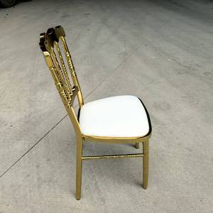 Sedia Napoleon in Ferro Dorato Lucido, Economica e Resistente, per Matrimoni - Product Image 6