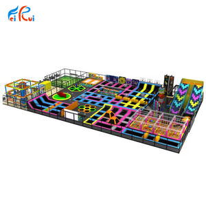 Parque <span class=keywords><strong>de</strong></span> Trampolines Profesional para Niños y Adultos, Área <span class=keywords><strong>de</strong></span> Salto Segura, Tobogán, Circuito <span class=keywords><strong>de</strong></span> Cuerdas, Directo <span class=keywords><strong>de</strong></span> Fábrica en China, Estilo Americano - Product Image 4