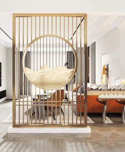 <span class=keywords><strong>Paravent</strong></span> décoratif moderne personnalisé en acier inoxydable découpé au laser, imperméable, pour hôtel, mariage, séparation de l'espace - Product Image 1