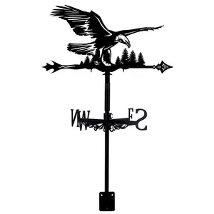 Aquila banderuola in ferro battuto direzione del vento banderuola animale Weathercock decorazione fattoria giardino ornamento vento lettore