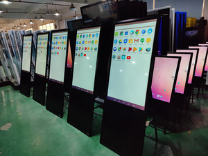 Bigbull 55inch cảm ứng di chuyển tầng đứng <span class=keywords><strong>LCD</strong></span> tương tác 4k quảng cáo Android trong nhà Totem với chủ Bracket với bánh xe kiosk - Product Image 6