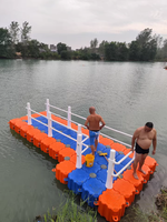 Plateforme de ponton flottante durable sur mesure en caoutchouc PE, anti-pollution, protection UV, étanche
