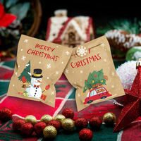 Sacs cadeaux en papier pour Noël en gros, pochettes d'emballage décoratives de Noël, petits sacs de rangement pour les fêtes
