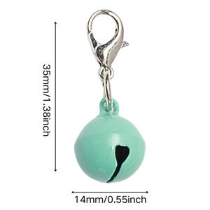 Gato perro Collar campanas llavero encantos mascota pequeño Collar campanas Festival fiesta Diy manualidades decoración llaveros colgante Accesorios - Product Image 2